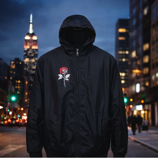 PRYME Windbreaker Jacket – White Rose Edition