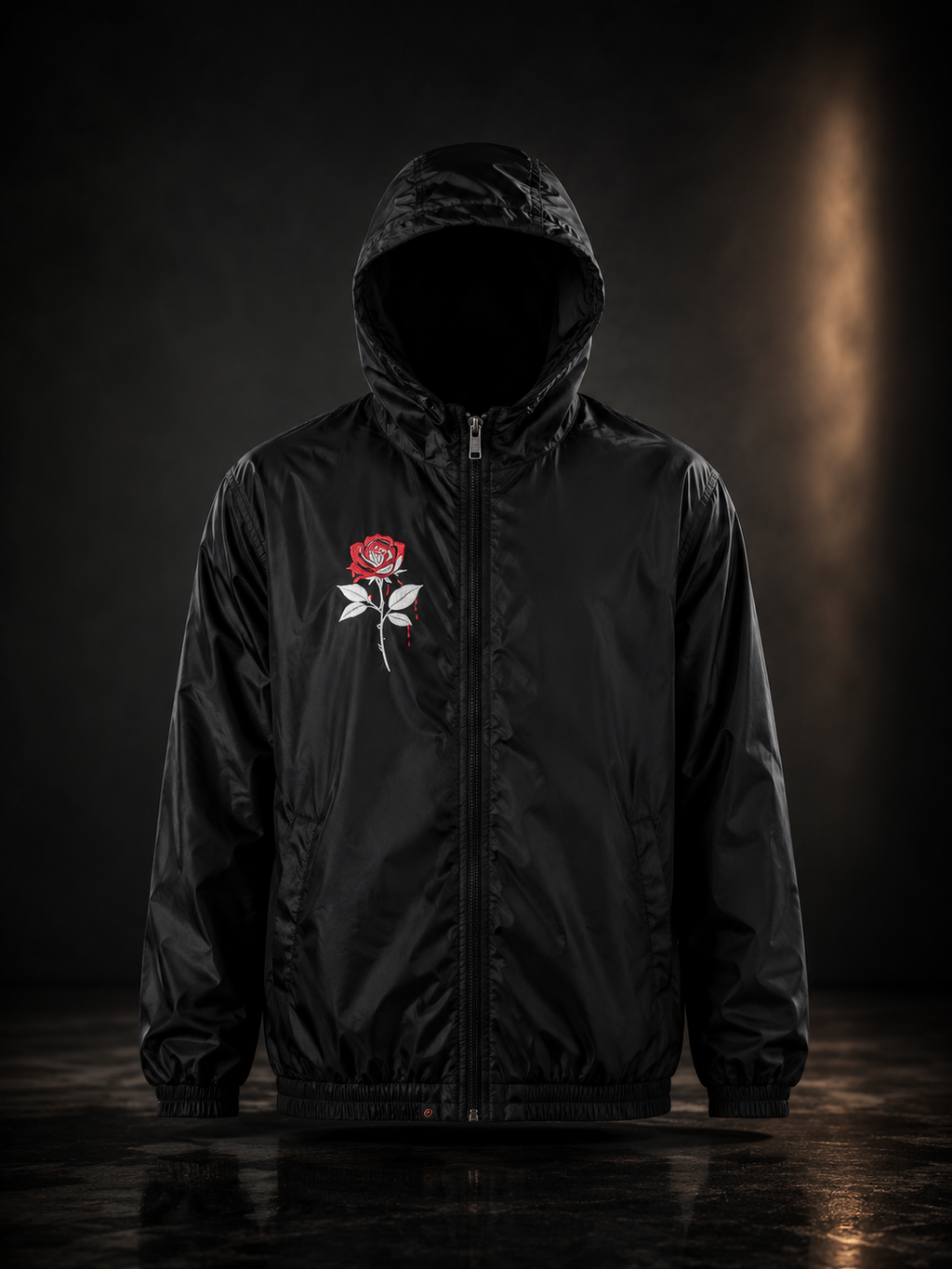 PRYME Windbreaker Jacket – White Rose Edition