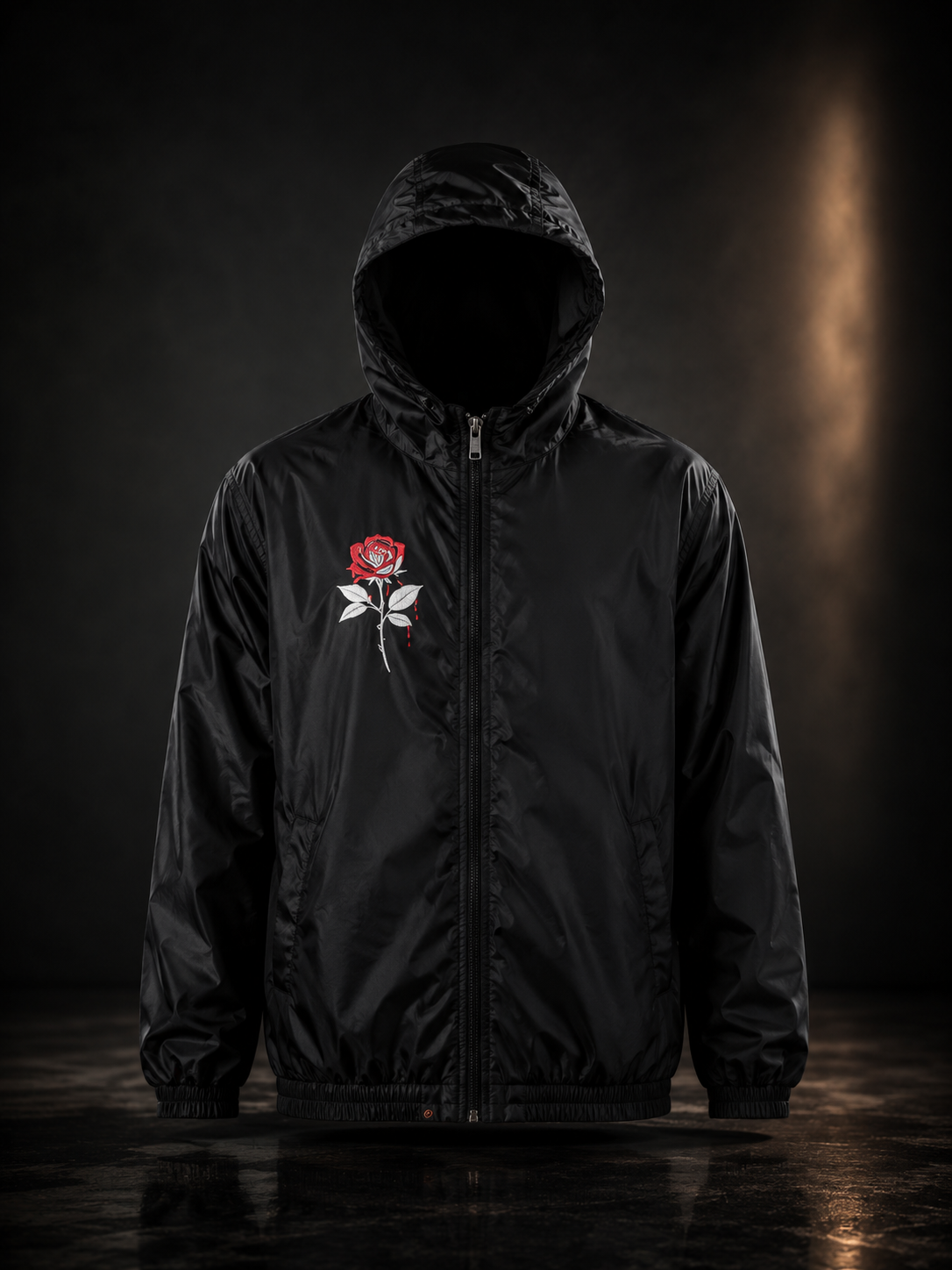 PRYME Windbreaker Jacket – White Rose Edition